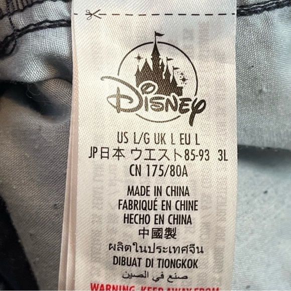 DISNEY Mickey Mouse Denim Joggers Large Patches - Picture 12 of 15